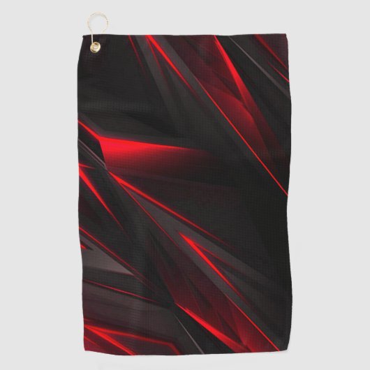 Serviette De Golf Conception abstraite rouge au point  (Devant)