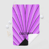 Serviette De Golf Conception Art Déco Personnalisée Violette (En situation)