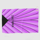 Serviette De Golf Conception Art Déco Personnalisée Violette (Horizontal)