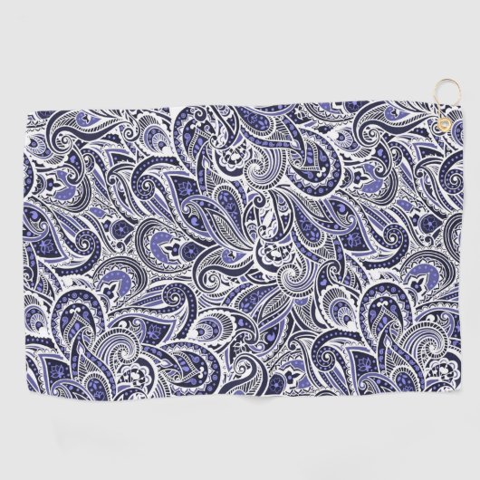 Serviette De Golf Conception blanche bleue mignonne de motifs de (Horizontal)