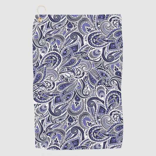 Serviette De Golf Conception blanche bleue mignonne de motifs de (Devant)