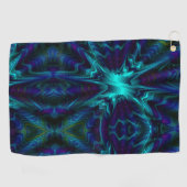 Serviette De Golf Conception Bleu Cobalt (Horizontal)