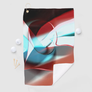 Serviette De Golf Conception cardiaque simple, mélange de ton crista