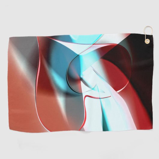 Serviette De Golf Conception cardiaque simple, mélange de ton crista (Horizontal)