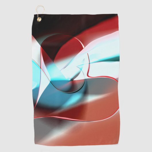 Serviette De Golf Conception cardiaque simple, mélange de ton crista (Devant)