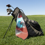 Serviette De Golf Conception cardiaque simple, mélange de ton crista (Vert)