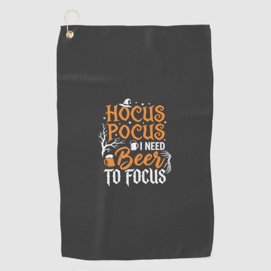 Serviette De Golf Conception de bière Hocus Pocus Halloween_1 (Devant)