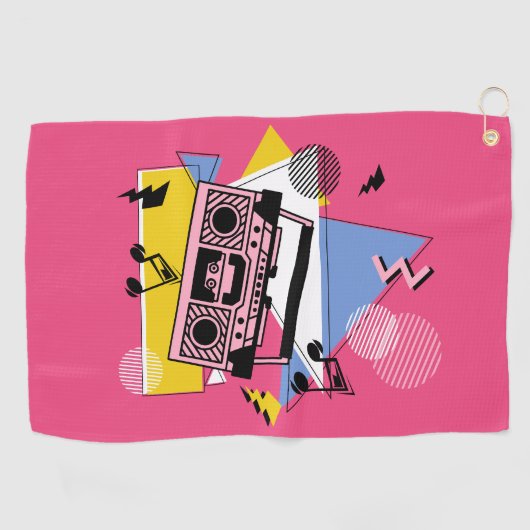 Serviette De Golf Conception de boite de style rétro (Horizontal)