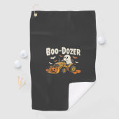 Serviette De Golf Conception de bulldozer fantôme Halloween Boo-Doze (En situation)