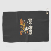 Serviette De Golf Conception de bulldozer fantôme Halloween Boo-Doze (Horizontal)