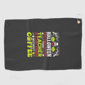Serviette De Golf Conception de café assez effrayant pour Halloween (Horizontal)