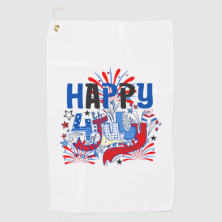 Serviette De Golf Conception de célébration patriotique du 4 juillet