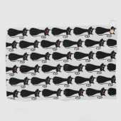 Serviette De Golf Conception de chat sur fond de n'importe quelle co (Horizontal)