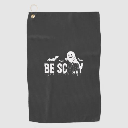 Serviette De Golf Conception de chauve-souris fantôme d'Halloween ef (Devant)