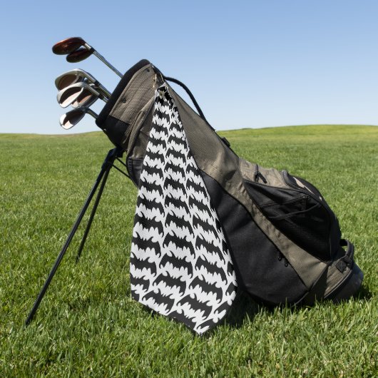 Serviette De Golf Conception de chauve-souris sur fond de n'importe (Vert)
