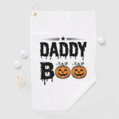 Serviette De Golf Conception de chemise de citrouille Halloween vint (En situation)