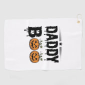 Serviette De Golf Conception de chemise de citrouille Halloween vint (Horizontal)