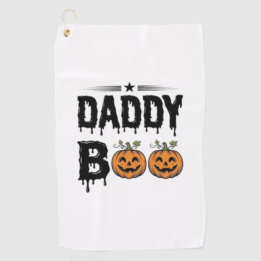 Serviette De Golf Conception de chemise de citrouille Halloween vint (Devant)