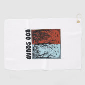 Serviette De Golf Conception de chemise de citrouille Halloween vint (Horizontal)