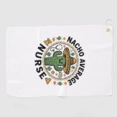 Serviette De Golf Conception de chemise de fête de cactus d'infirmiè (Horizontal)