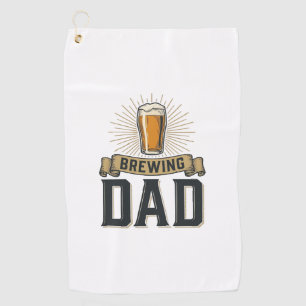 Serviette De Golf Conception de chemise de gravure vintage de bière 