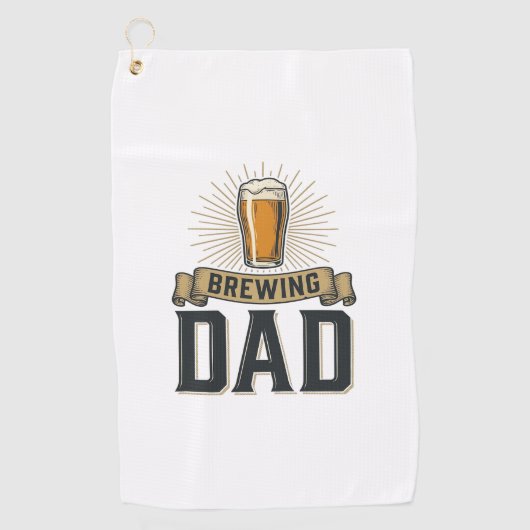 Serviette De Golf Conception de chemise de gravure vintage de bière  (Devant)