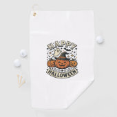 Serviette De Golf Conception de chemise fantôme citrouille Halloween (En situation)