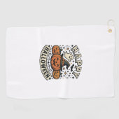 Serviette De Golf Conception de chemise fantôme citrouille Halloween (Horizontal)