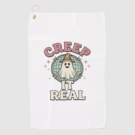 Serviette De Golf Conception de chemise Halloween Disco Fantôme Cree (Devant)