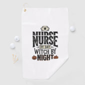 Serviette De Golf Conception de chemise Halloween Sorcière de nuit I (En situation)