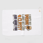 Serviette De Golf Conception de chemise moins classe de boisson drôl (Horizontal)