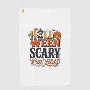 Serviette De Golf Conception de chemise pour chat vintage Lady Hallo