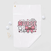 Serviette De Golf Conception de chemise vectorielle Cute Nurse Bow H (En situation)