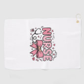 Serviette De Golf Conception de chemise vectorielle Cute Nurse Bow H (Horizontal)