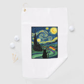 Serviette De Golf Conception de chemise vectorielle de paysage noctu (En situation)