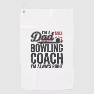 Serviette De Golf Conception de chemise vintage Entraîneur de bowlin