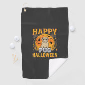 Serviette De Golf Conception de chien effrayant Halloween Pug heureu (En situation)