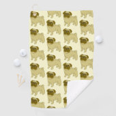 Serviette De Golf Conception de chien Pug sur fond de n'importe quel (En situation)