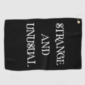 Serviette De Golf Conception de citation gothique étrange et inhabit (Horizontal)