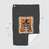 Serviette De Golf Conception de citrouille d'Halloween de raton lave (En situation)