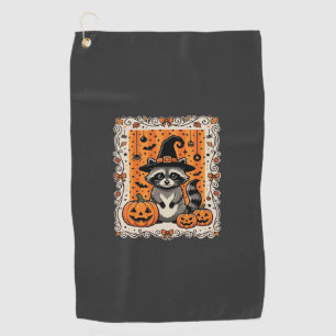 Serviette De Golf Conception de citrouille d'Halloween de raton lave
