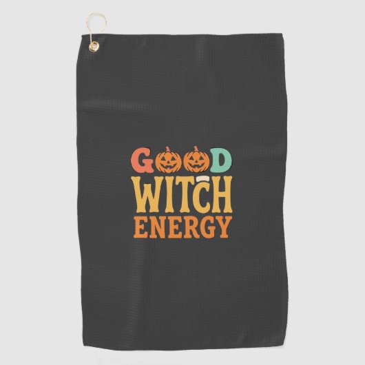 Serviette De Golf Conception de citrouille d'Halloween Énergie de bo (Devant)