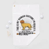 Serviette De Golf Conception de costume de citrouille d'Halloween de (En situation)