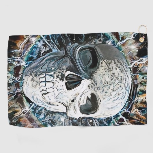 Serviette De Golf Conception de crâne (Horizontal)