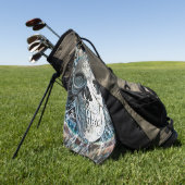 Serviette De Golf Conception de crâne (Vert)