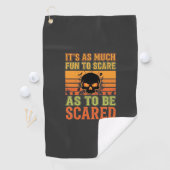 Serviette De Golf Conception de crâne effrayant Halloween Rétro_1 (En situation)