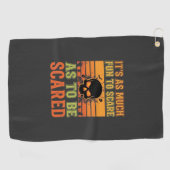 Serviette De Golf Conception de crâne effrayant Halloween Rétro_1 (Horizontal)