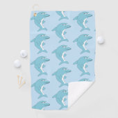 Serviette De Golf Conception de dauphin bleu sur fond de n'importe q (En situation)