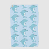 Serviette De Golf Conception de dauphin bleu sur fond de n'importe q (Devant)