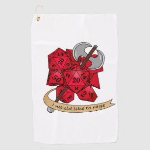 Serviette De Golf Conception de dés barbares